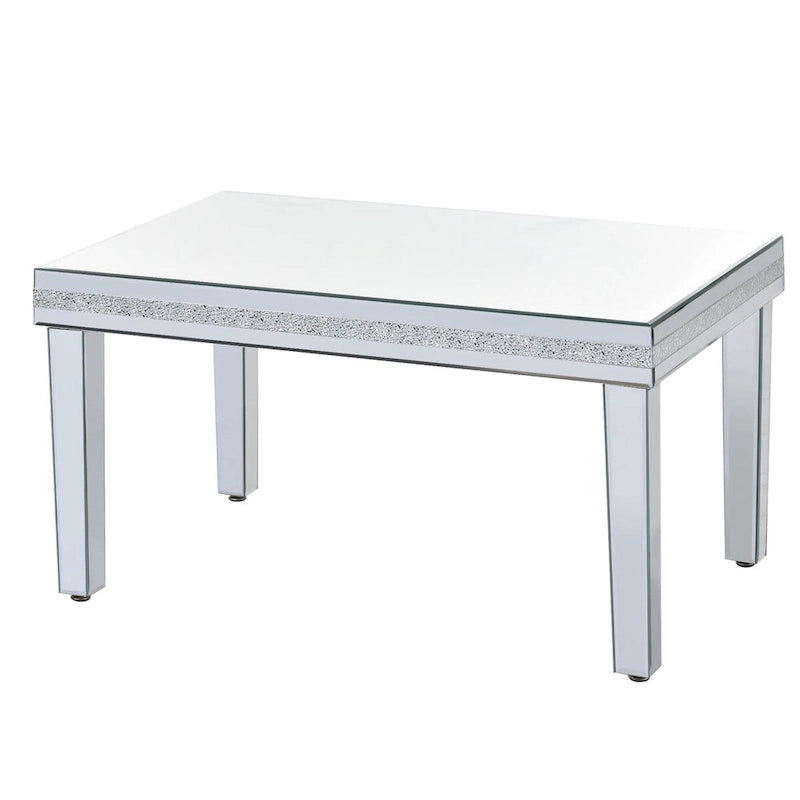 Mirrored Coffee Table with Adjustable Height