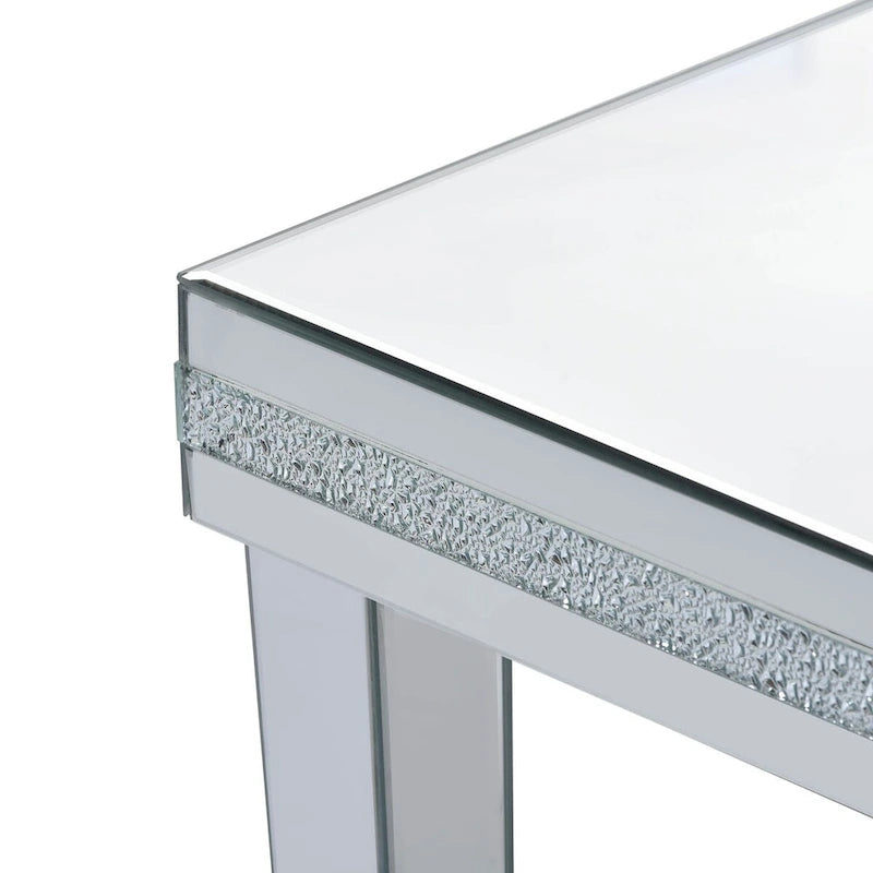 Mirrored Coffee Table with Adjustable Height