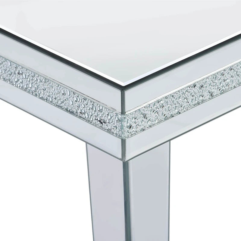 Mirrored Coffee Table with Adjustable Height