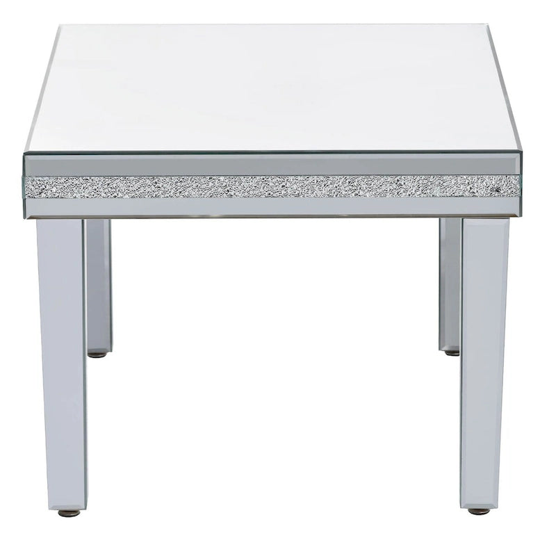 Mirrored Coffee Table with Adjustable Height