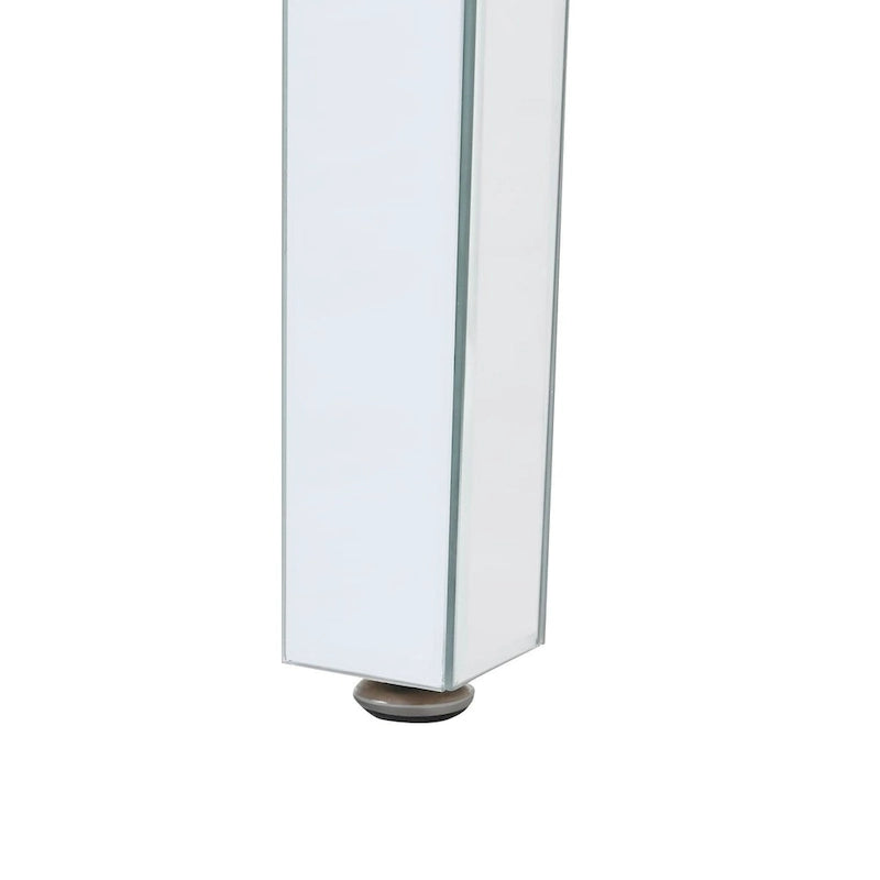 Mirrored Coffee Table with Adjustable Height