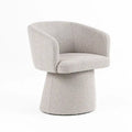 24 Inch Accent Dining Chair, Cushioned Seat and Windsor Back, Gray Linen