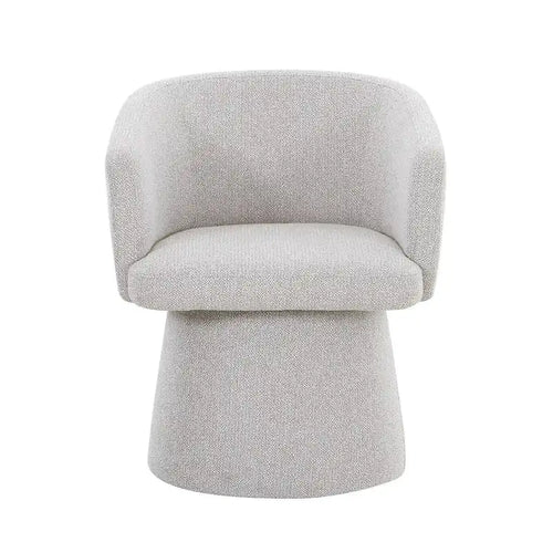 24-Inch Accent Dining Chair, Cushioned Seat and Windsor Back, Gray Linen