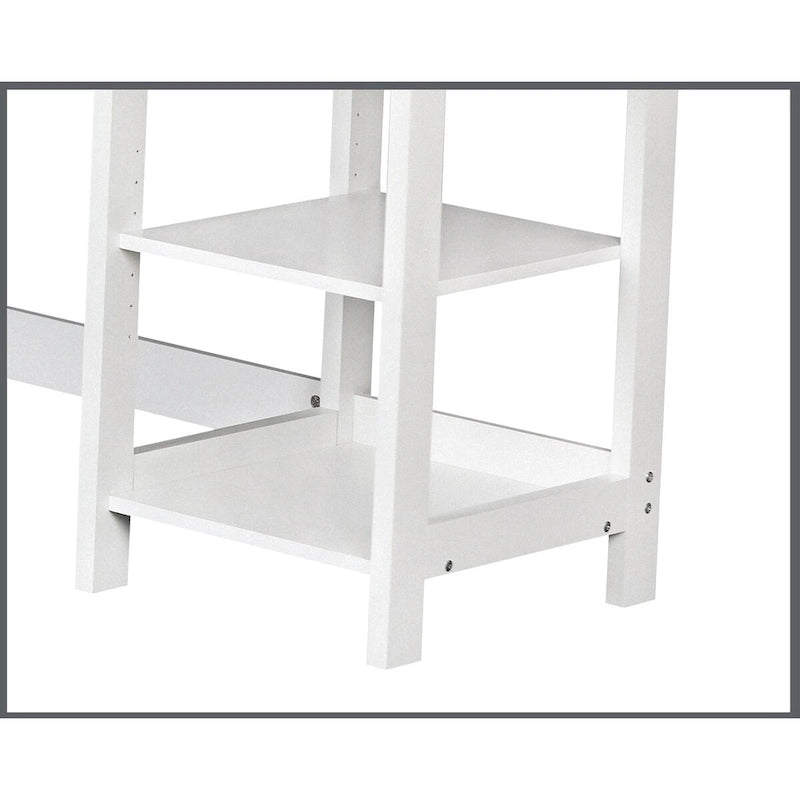 White 59-inch L-Shape Desk