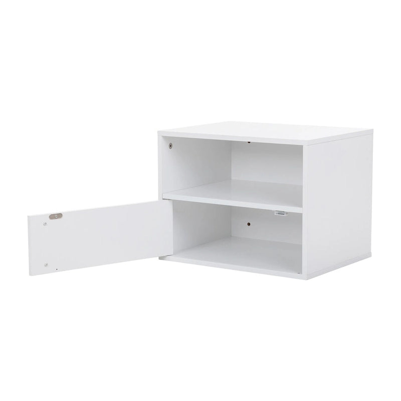 Set of 2 Wall-mounted Wooden Nightstand