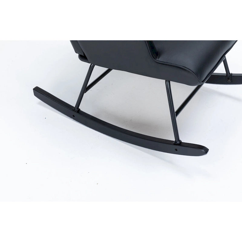 Rocking Chair, Glider Chair, Rocking Accent Chair with Lumbar Pillow and Ottoman for Nursery/Living Room/Bedroom