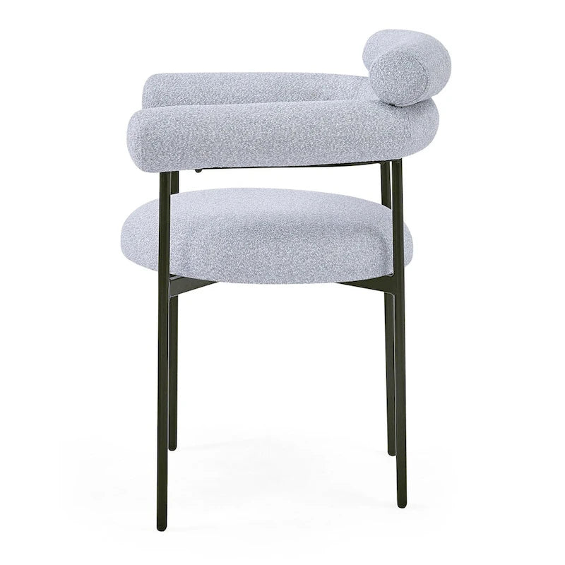 Upholstered Armchair Dining Chairs With Metal Legs for Home, Kitchen, Living Room(Set of 2)