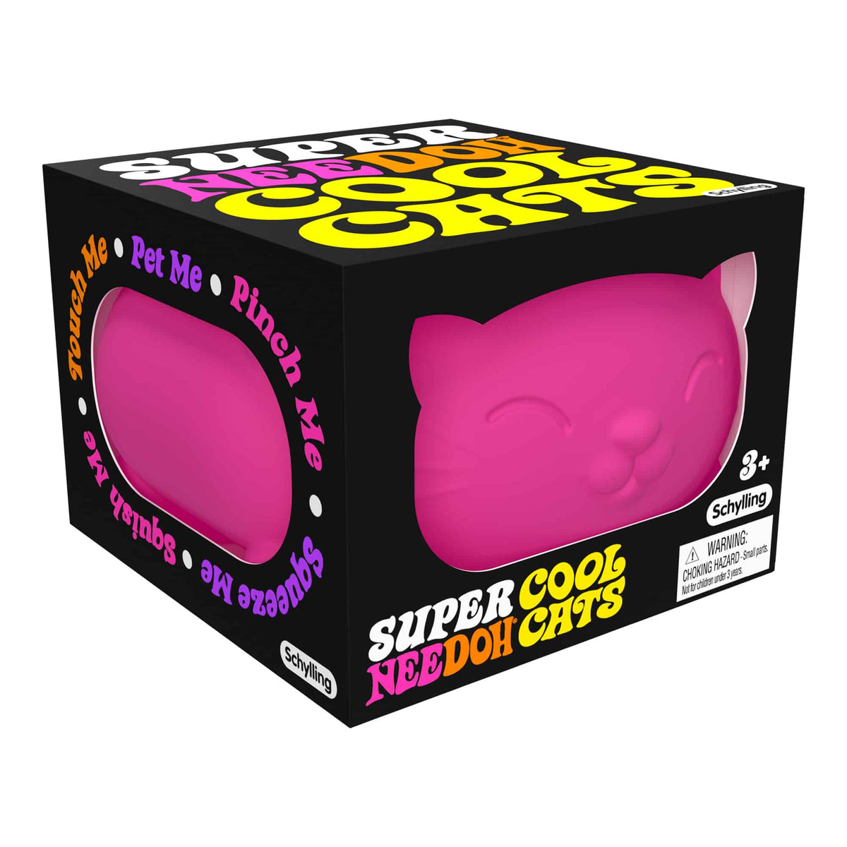 Nee Doh Super Cool Cats 4,5 pouces Squish Ball Fidget Toy - Choisissez votre couleur