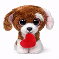 TY Cuddles Peluche Saint-Valentin de 15,2 cm avec cœur