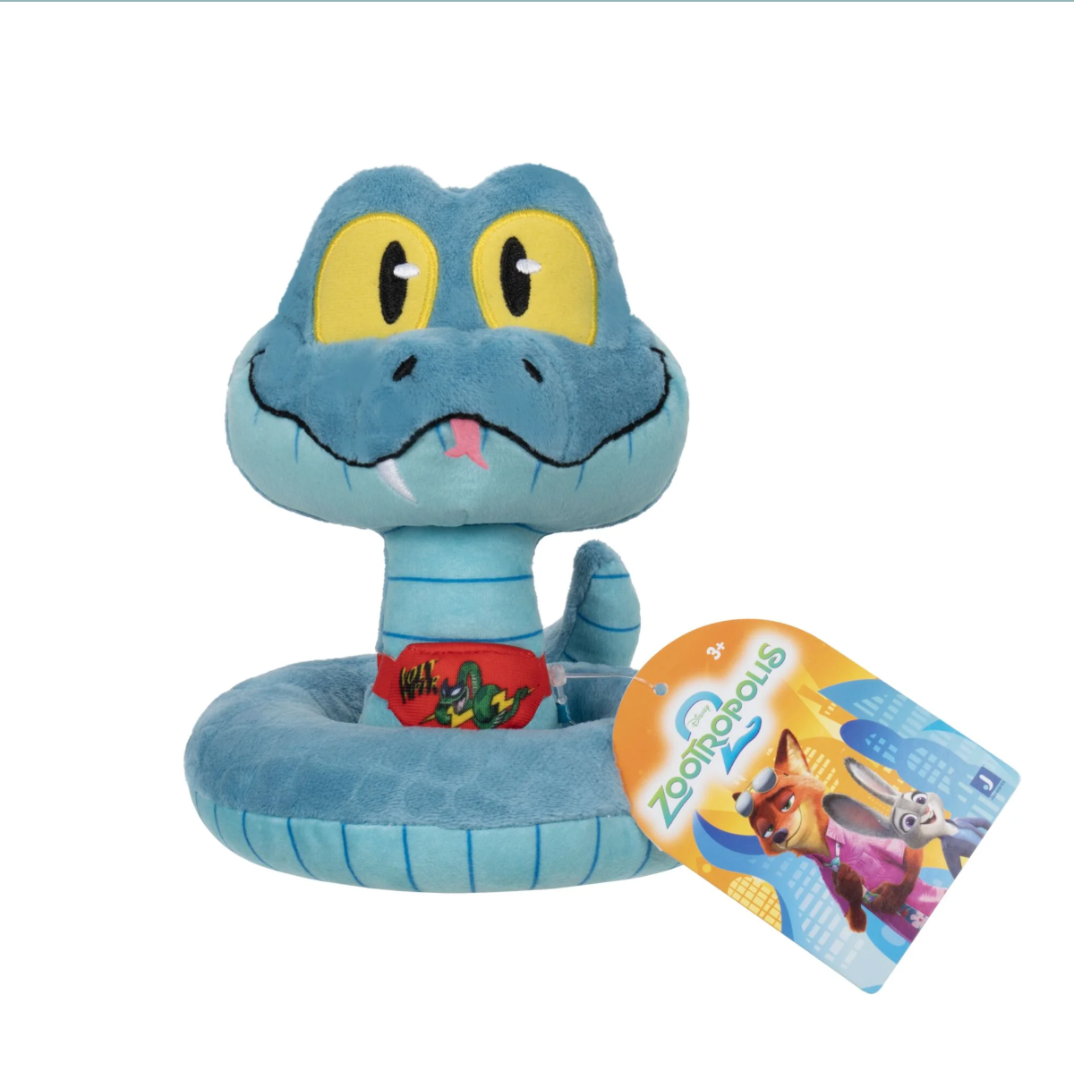 Disney Zootopia Gary Snake Peluche 15,2 cm – Peluche douce pour enfants et collectionneurs