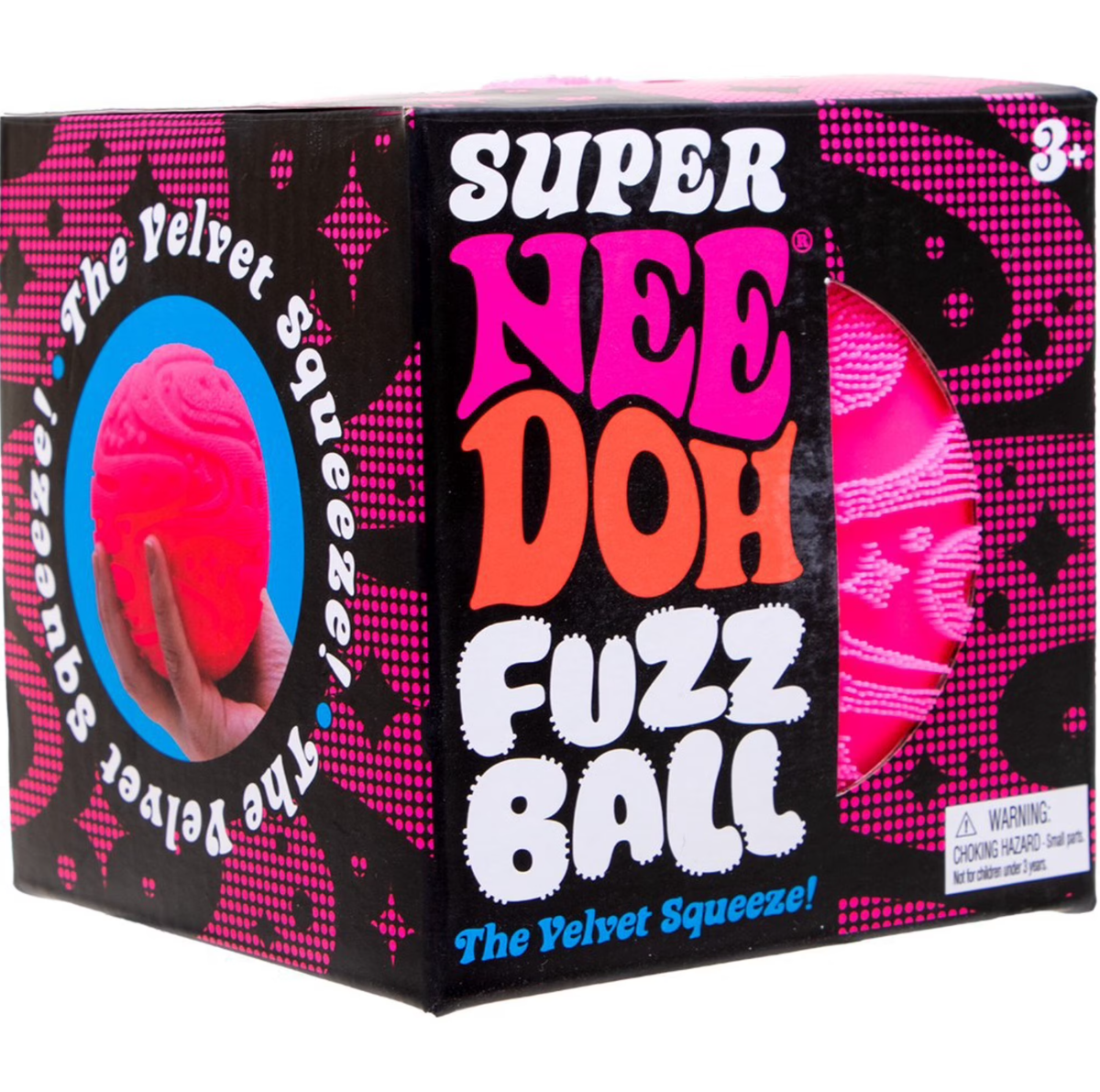 Schylling Super Needoh Fuzz Ball Sensory Fidget Toy 4 pouces 1 couleur aléatoire