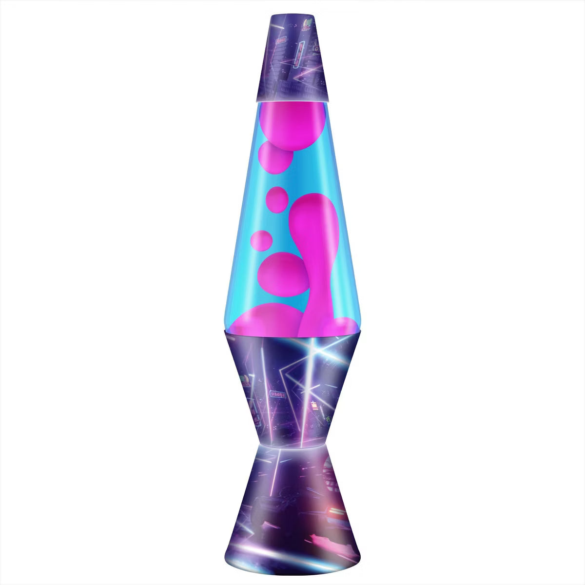Schylling Lampe à lave électrique Rose Violet Lampe de mouvement 14,5 pouces