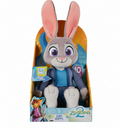 Disney Zootopia Judy Hopps Peluche interactive 25,4 cm – Peluche personnage de policier parlant sur le ventre