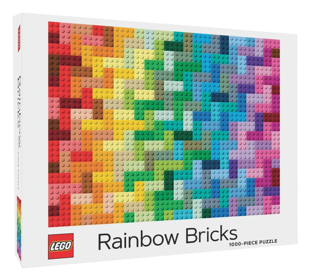 Puzzle LEGO Rainbow Bricks 1000 pièces – Puzzle mosaïque de briques LEGO colorées