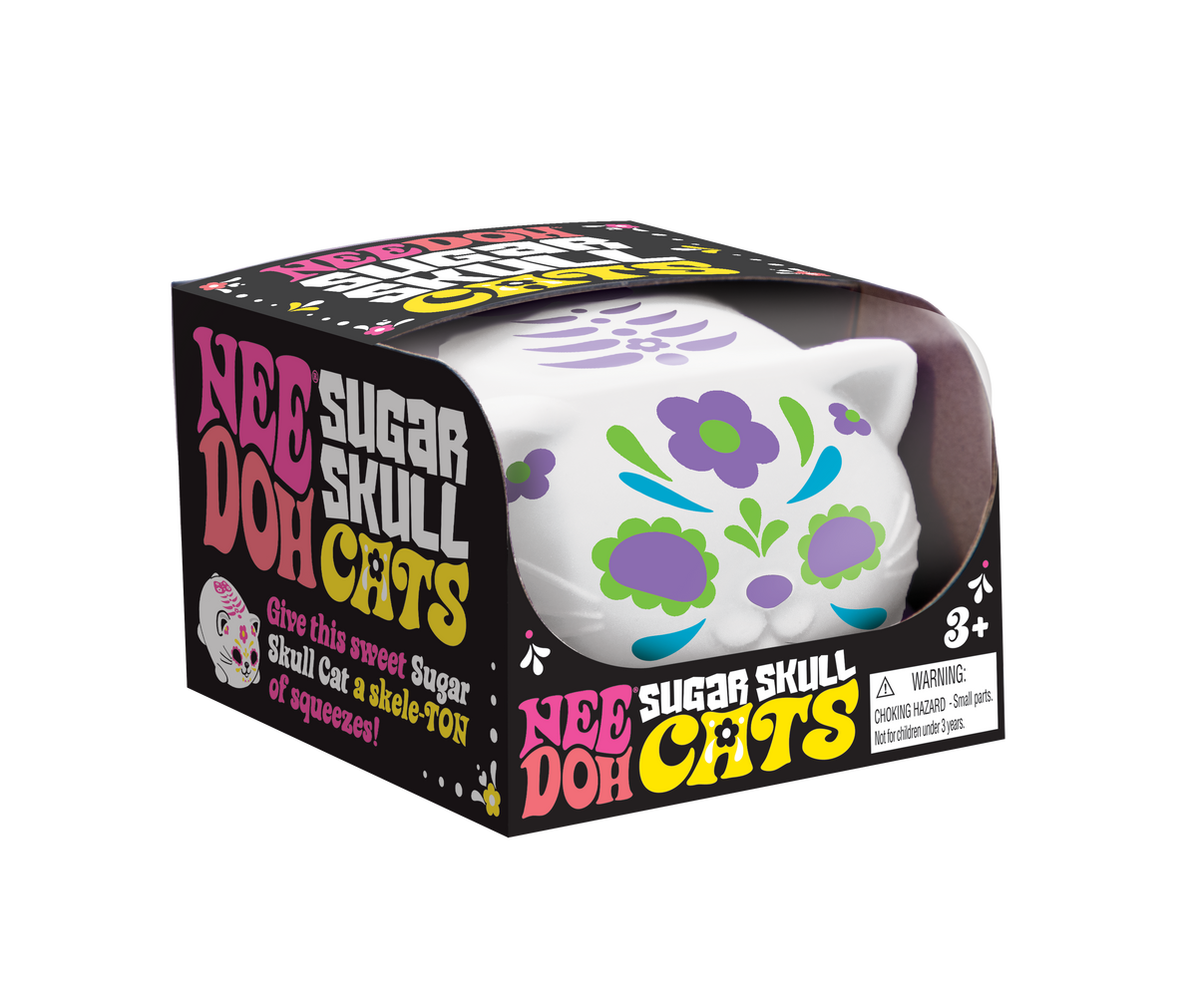 Jouet spongieux sensoriel pour chats Schylling Needoh Sugar Skull