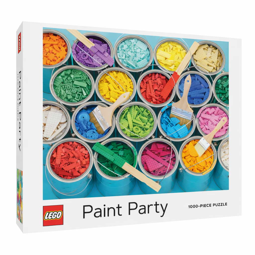 LEGO Paint Party 1,000-Piece Puzzle – Colorful LEGO Brick Puzzle