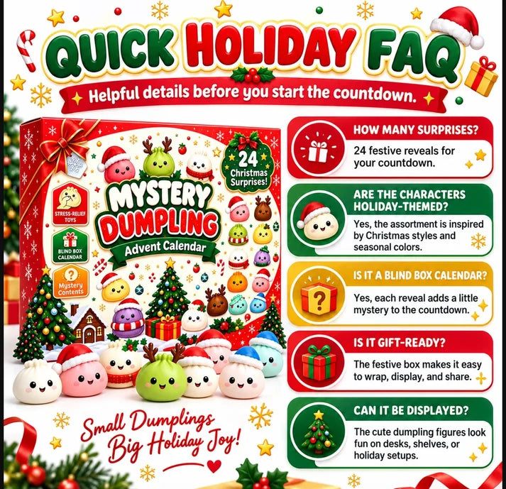 Calendrier de l'Avent de Noël 24 Jours - Dumpling Mystère
