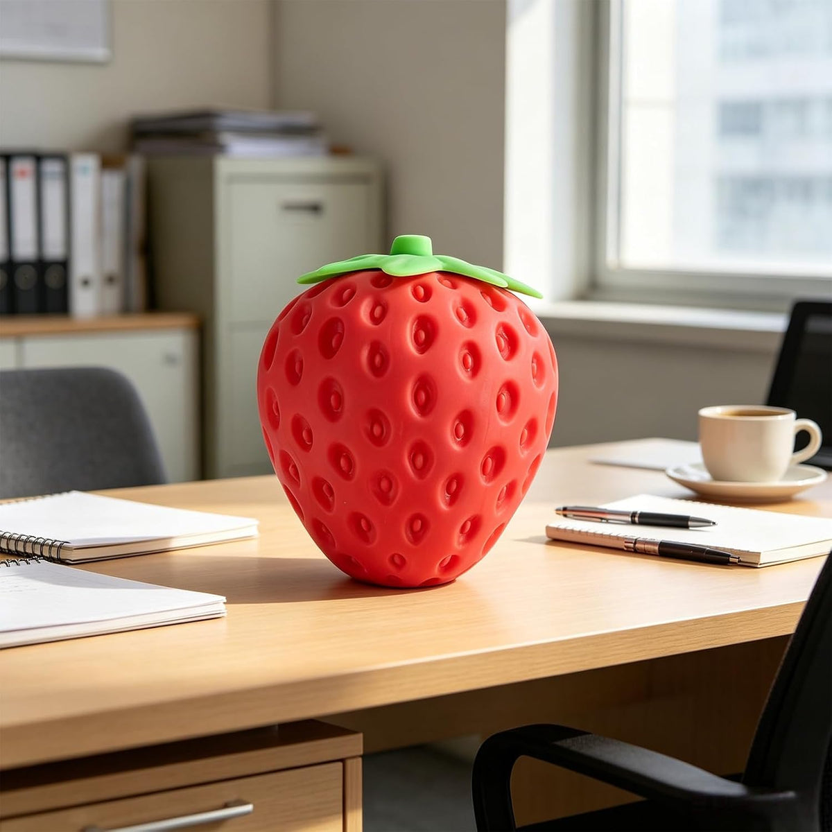 Jouet anti-stress spongieux à montée lente aux fraises 3 pouces