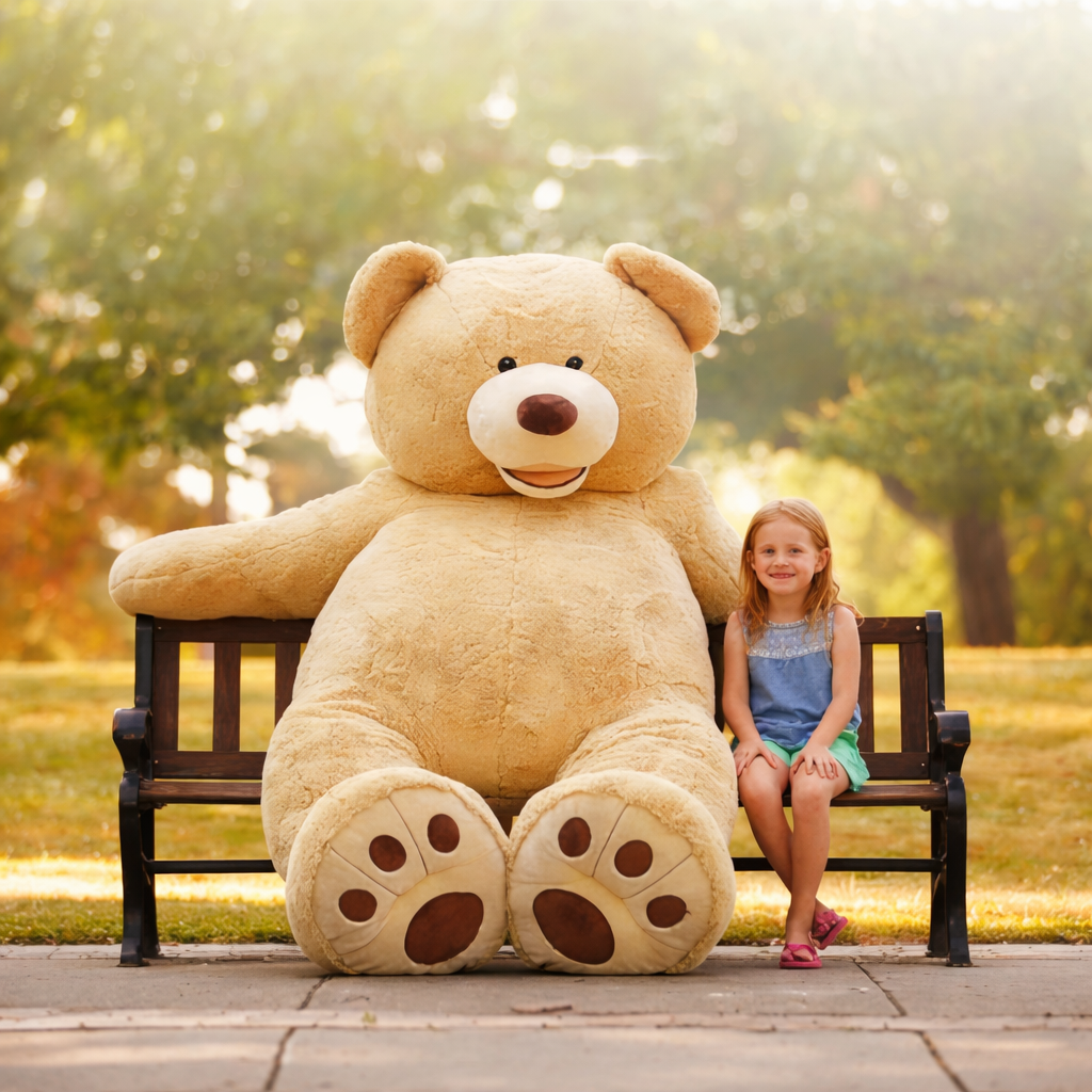 Ours en peluche de 93 pouces | Ours en peluche blond géant