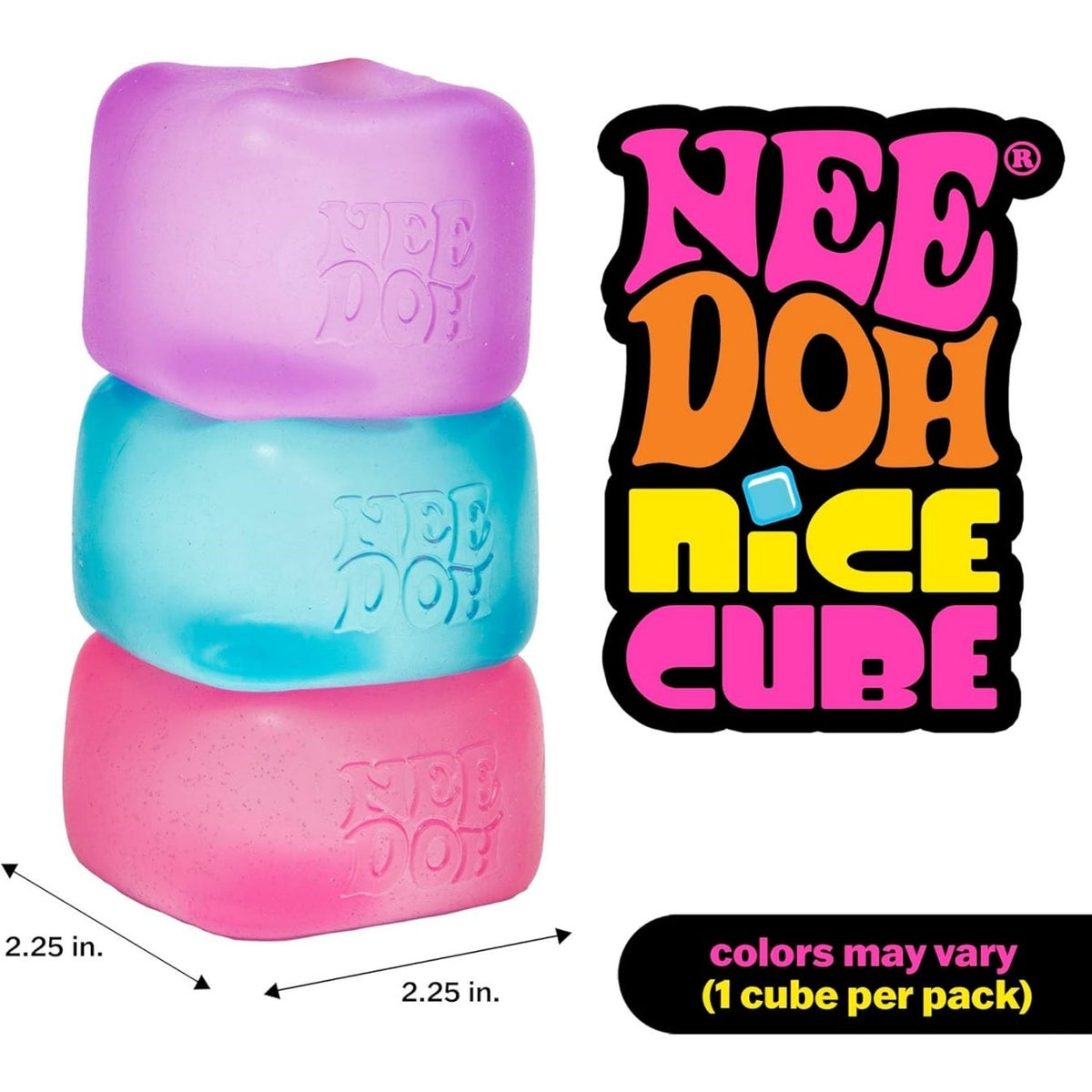 NeeDoh Nice Cube – Sortiert – 1 Stück