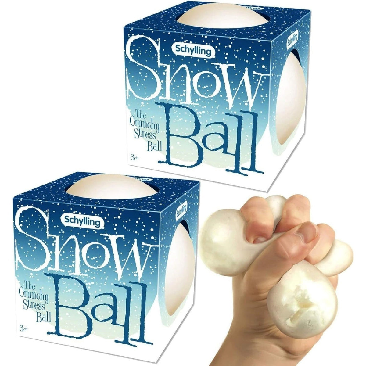 NeeDoh Schneeball-Stressbälle – knusprig & weich – 2er-Pack