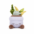 Jouet en peluche succulent mignon avec pot en tissu doux – jouet décoratif en peluche plante souriante pour enfants et chambres de crèche