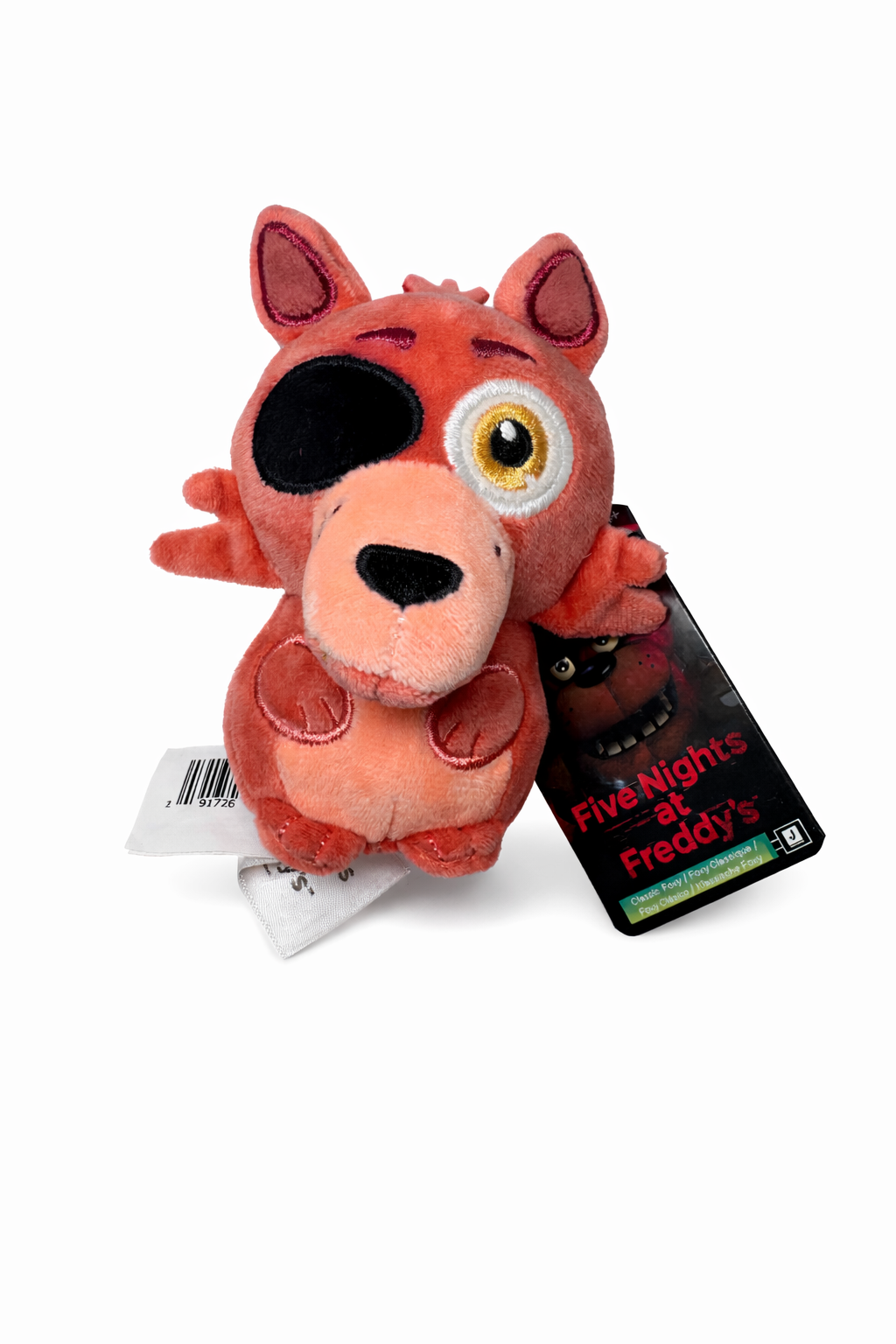 Five Nights at Freddy's Foxy Peluche 10,2 cm – Peluche douce personnage de renard pirate rouge avec cache-œil