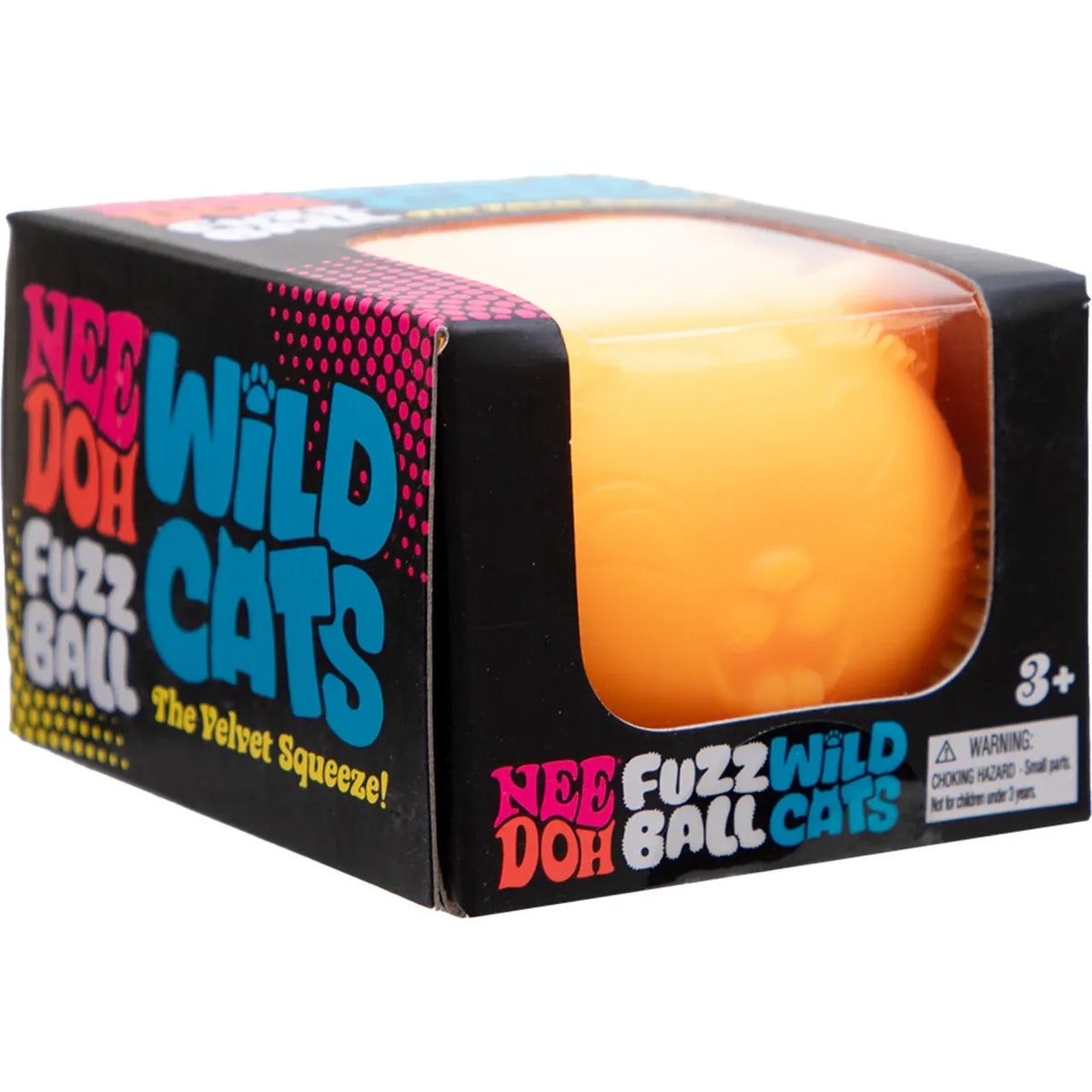 Nee Doh Wild Cats Fuzz Ball 3-inch Squish Ball Fidget Toy