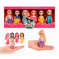 TOYSPI Ensemble de jeu de poupée princesse de poche miniature | 6 poupées et 30 accessoires