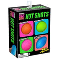 Nee Doh Hot Shots Teenie Lot de 4 jouets Squish Ball Fidget 3,8 cm